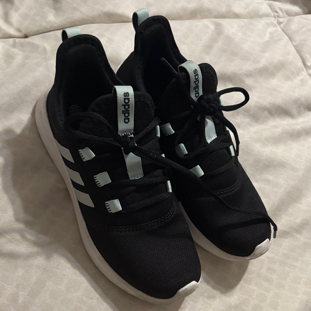 Adidas Black and White Athletic Shoes